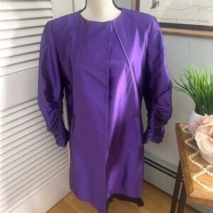 YALY COUTURE Womens Jacket *Large Purple Irridescent Taffeta Evening Wedding